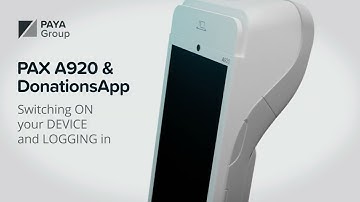 PAX A920 Switch On & Log into the DonationApp