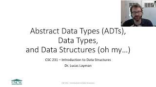 ADTs, Data Types, Data Structures