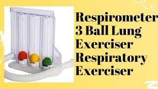 OneHEALTH Respirometer 3 Ball Lung Exerciser Respiratory Exerciser,Spirometer for Breathing Exercise