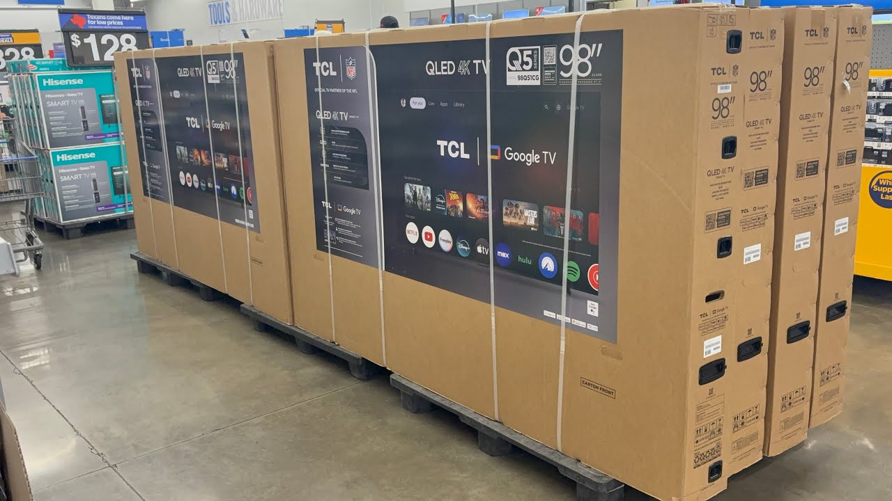 Распродажа смарт-телевизоров Walmart в Черную пятницу, например, TCL 98 дюймов 