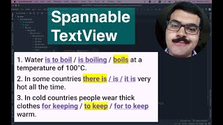 Spannable TextView Clickable and Bold. Check your English level Android App in 1 hour