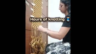 ✨ Handcrafted with love — Macrame Table Runners in the making 🤍