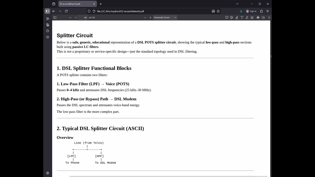 03 Access Network - Microfilters and Central Filters in DSL
