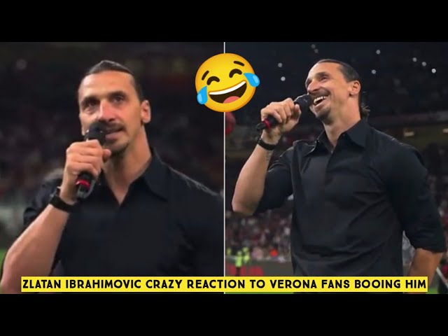 Zlatan Ibrahimovic reaction to fans booing during farewell speech at San  Siro - video Dailymotion