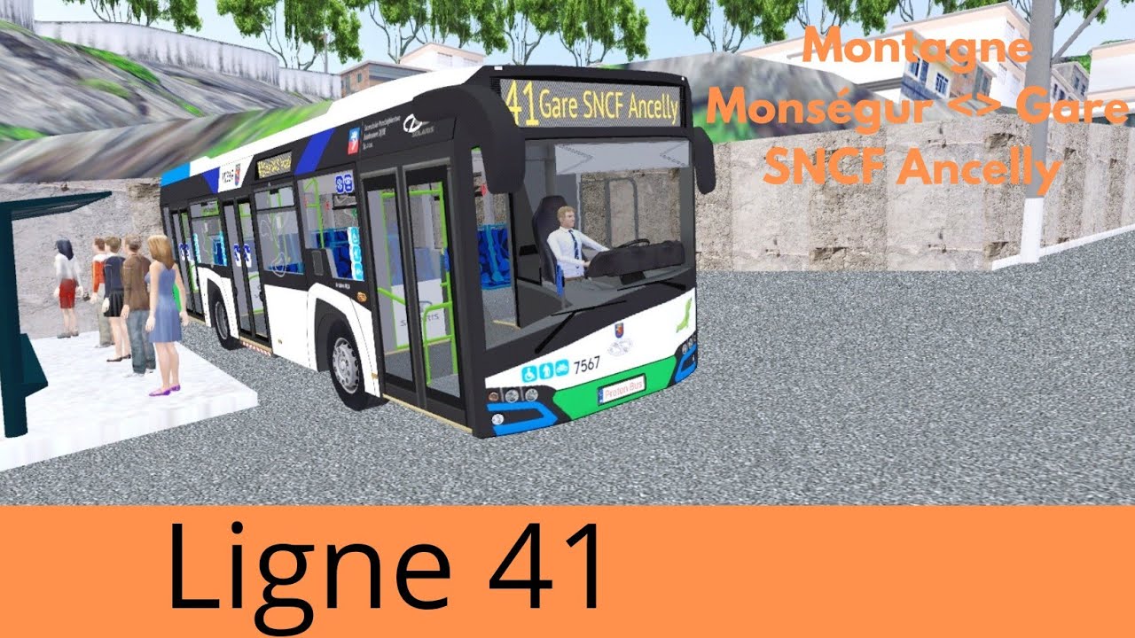 Proton Bus Simulator : Ligne 41 entre Montagne Monségur Et Gare SNCF Ancelly
