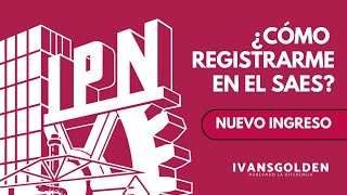 ¿CÓMO REGISTRARME EN EL SAES? (NUEVO INGRESO) | CECyT - CET