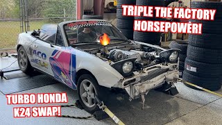Turbo K24 Swapped Miata Makes Some POWER! (Garza is NOT ready for this)