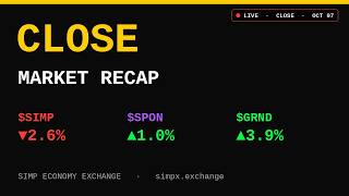 Simp Economy Exchange — Close Market Recap · Oct 07, 2026