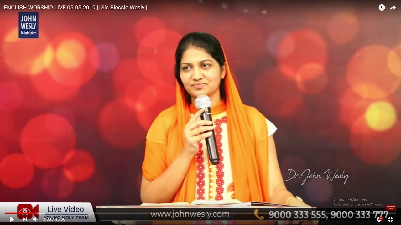 How to overcome Anger? || ENGLISH WORSHIP LIVE  05-05-2019 || Sis.Blessie Wesly