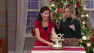 Lenox 10.5" Porcelain Tree with 8 Holiday Charms and 24K Gold Accents on QVC