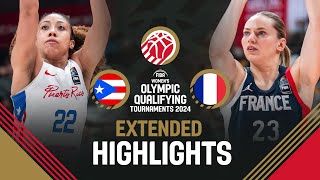 Puerto Rico 🇵🇷 vs France 🇫🇷 | Extended Highlights | FIBA Women's OQT 2024