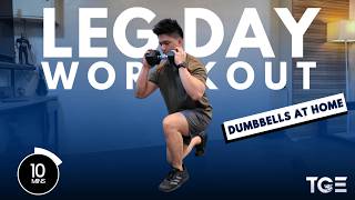 10 Minute Dumbbell Leg Workout at Home 🔥 Build Glutes &amp; Legs Fast No Gym Needed