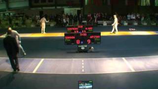 20100226 ms gp Plovdiv 64 blue SANSON Boris FRA 12 vs APITHY Bolade FRA 15 sd No