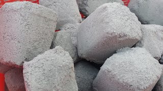 Pure Cement and Charcoal Powder||New Shape||Dusty Dry Crumbling||In Red Basket❤️🤤@softnoiseasmr screenshot 5