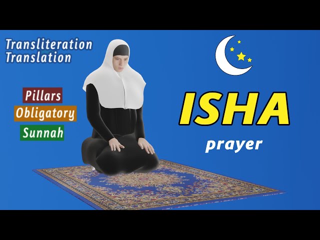 How to Pray Isha prayer for women with full instructions - subtitle EN/AR class=