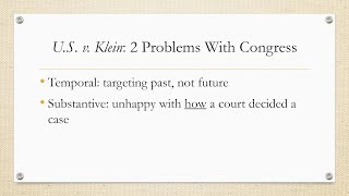 Week 2, Ep. 5: U.S. v. Klein