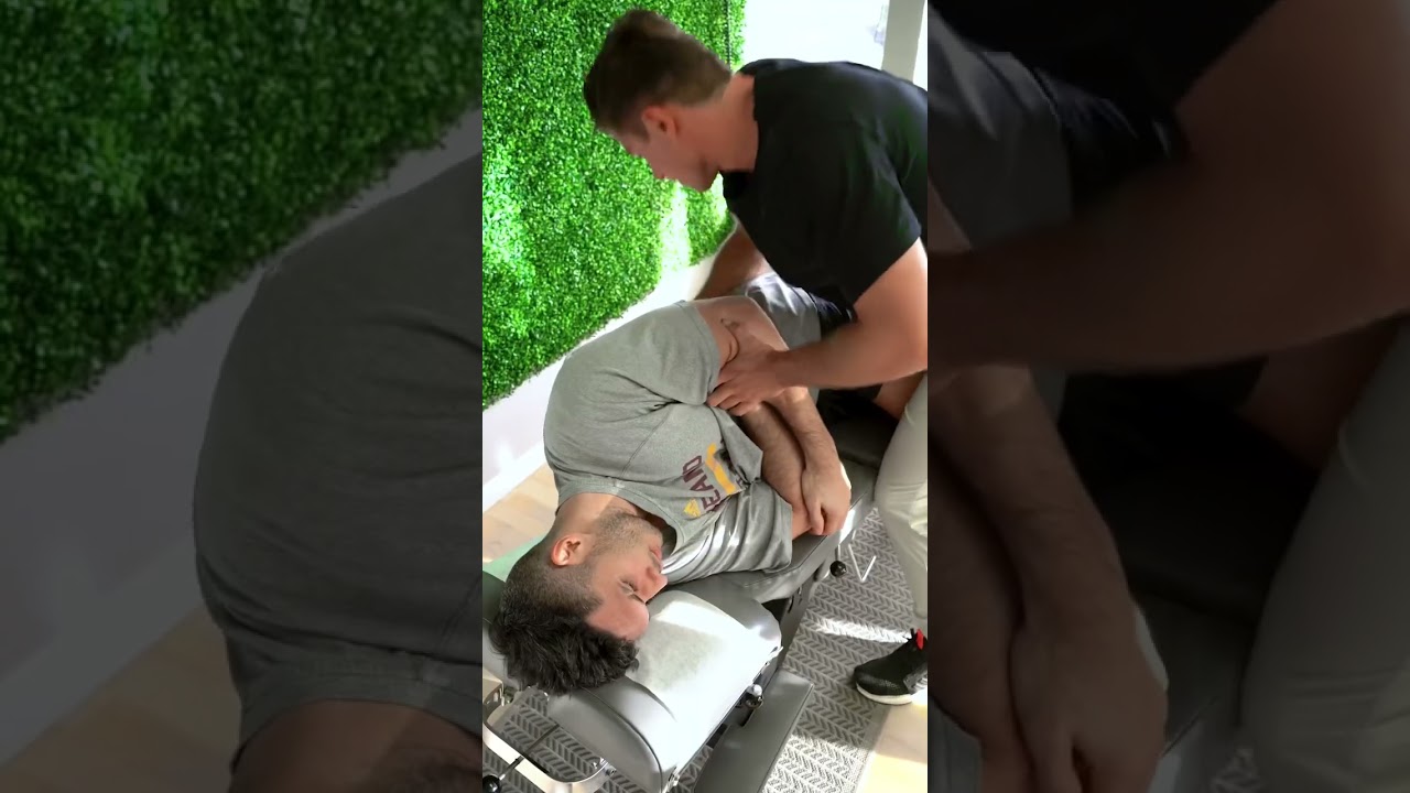 San Diego DJ gets adjusted by Dr. Bo San Diego Chiropractor 