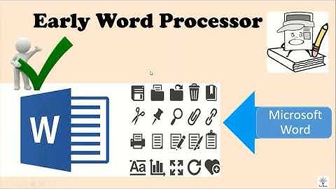 Introduction to Word Processors