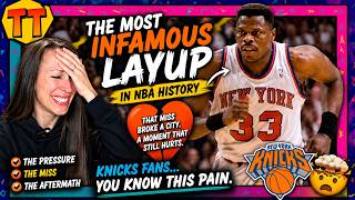 Tina Tries Reacting - The Most Infamous Layup In NBA History | Heartbreak for Ewing and the Knicks