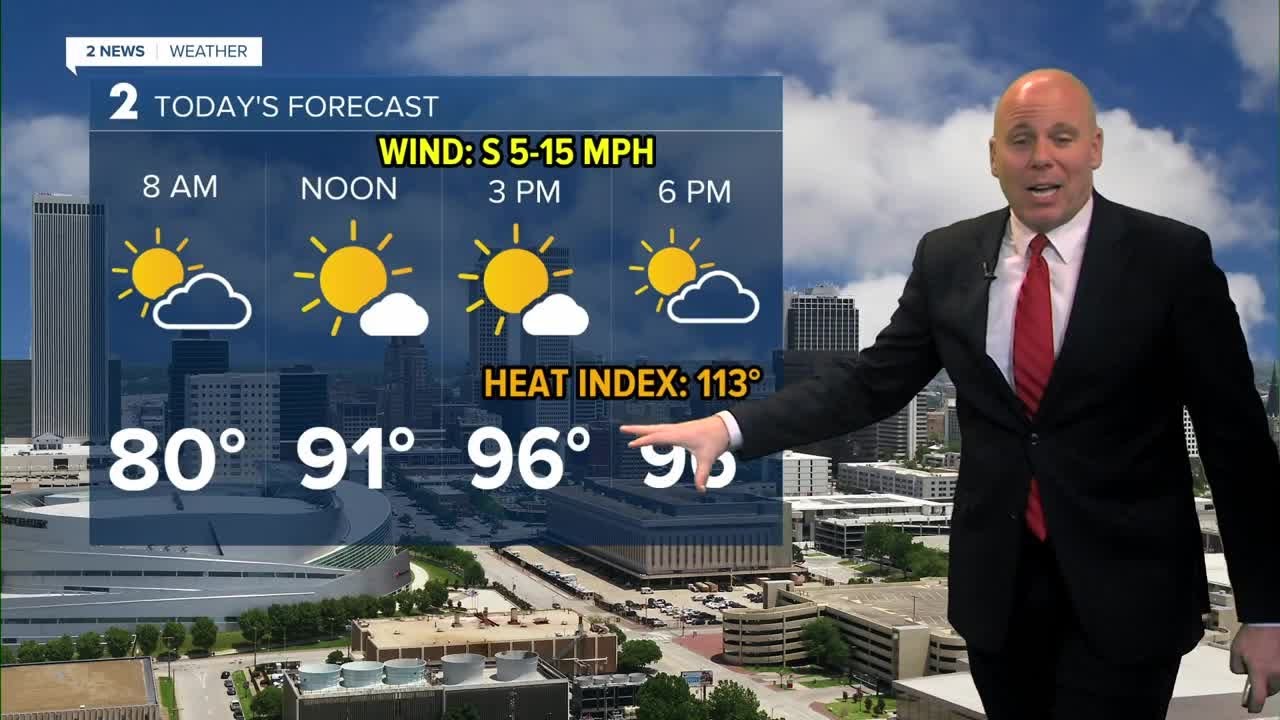 Morning storms clear, Dangerous heat this afternoon - YouTube