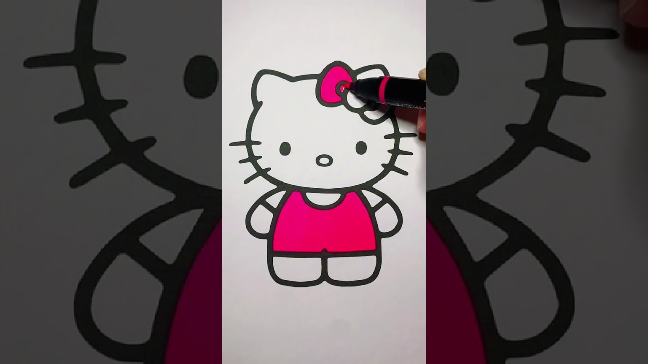 hellokitty coloring drawing asmr satisfying fyp viral fyp 