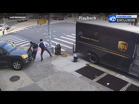 Pickup truck jumps