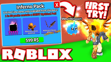 I got a SHINY MYTHICAL PET when I bought the NEW INFERNO PACK!! (Roblox Mining Simulator Update)