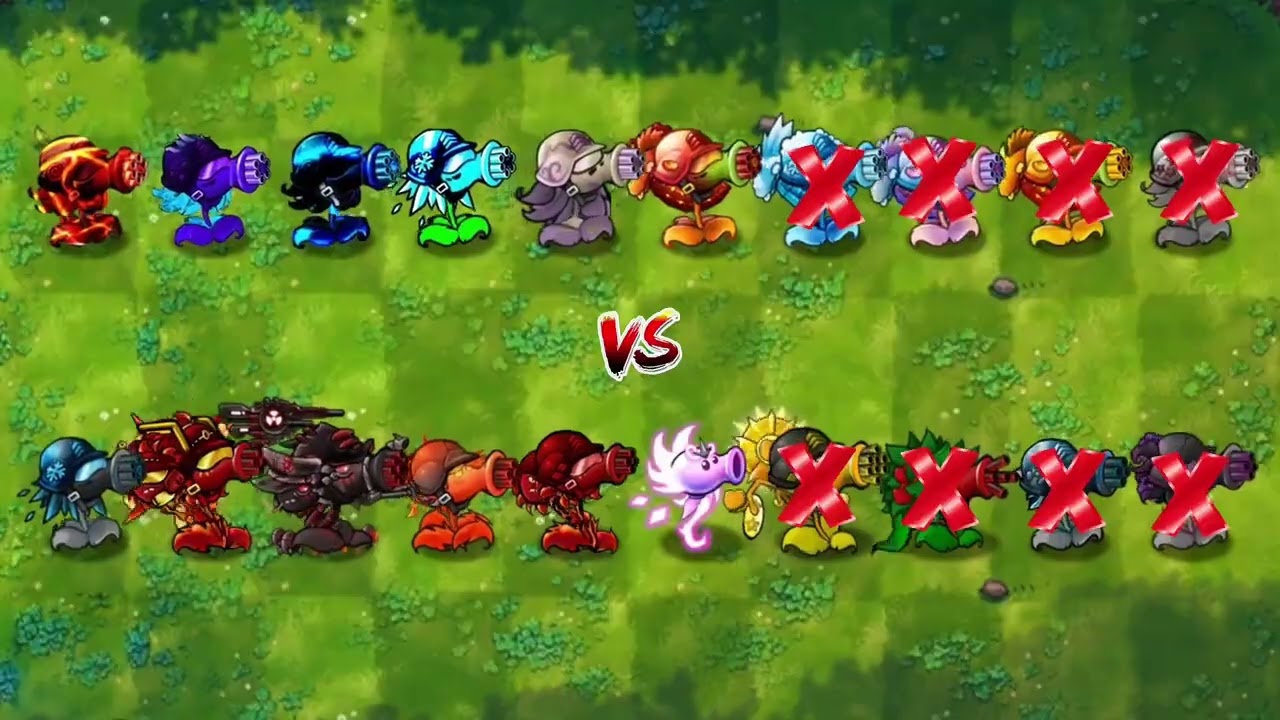 PVZ 1 Fusion 3.4 Challenge! ! Team Pea VS Super Pea VS 300 Zombies Random Battle – Who Will Win?