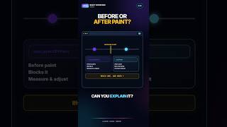 useEffect vs useLayoutEffect | Interview Q&A #26 🤔 #reactjs #react
