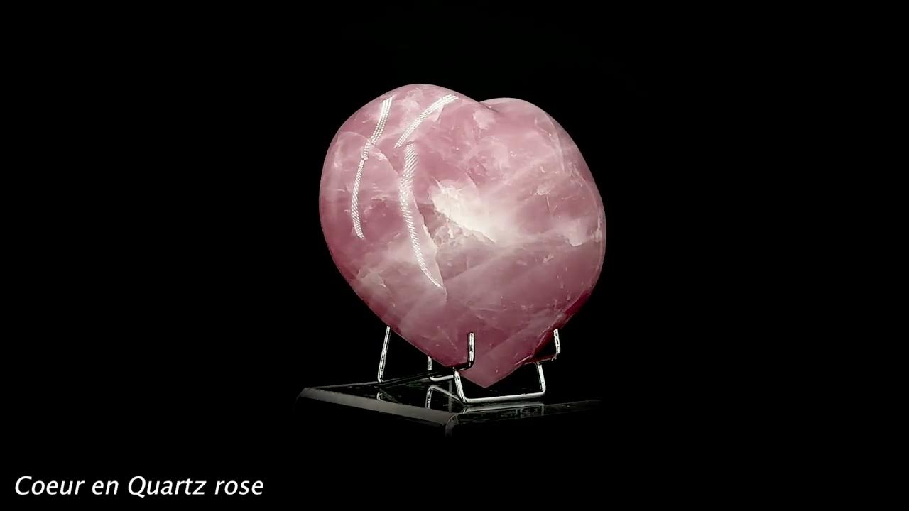 Coeur en Quartz Rose