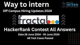 Updated Solutions for Fractal HackerRank Contest | Step-by-Step Guide