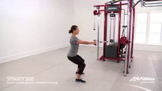 Isometric Squat with Dual Handle Row