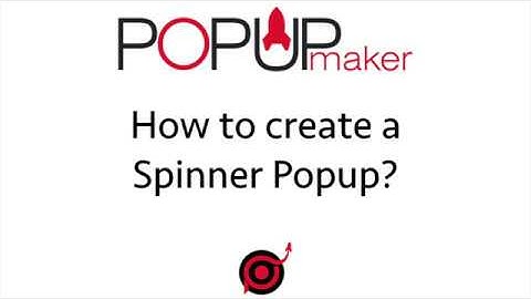 How to create a spinner popup?