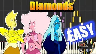 EASY Diamonds Theme - Steven Universe [Piano Tutorial] (Synthesia) HD Cover screenshot 1