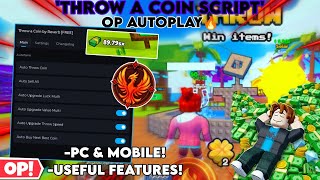 [⌛]Throw a Coin Script🔥 OP Autofarm throw,Auto Upgrades🤩,Buy Best Coins😎 & Other Features ✨