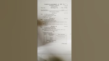 9th class FA4 physical science question paper This is real paper 💯💯💯real