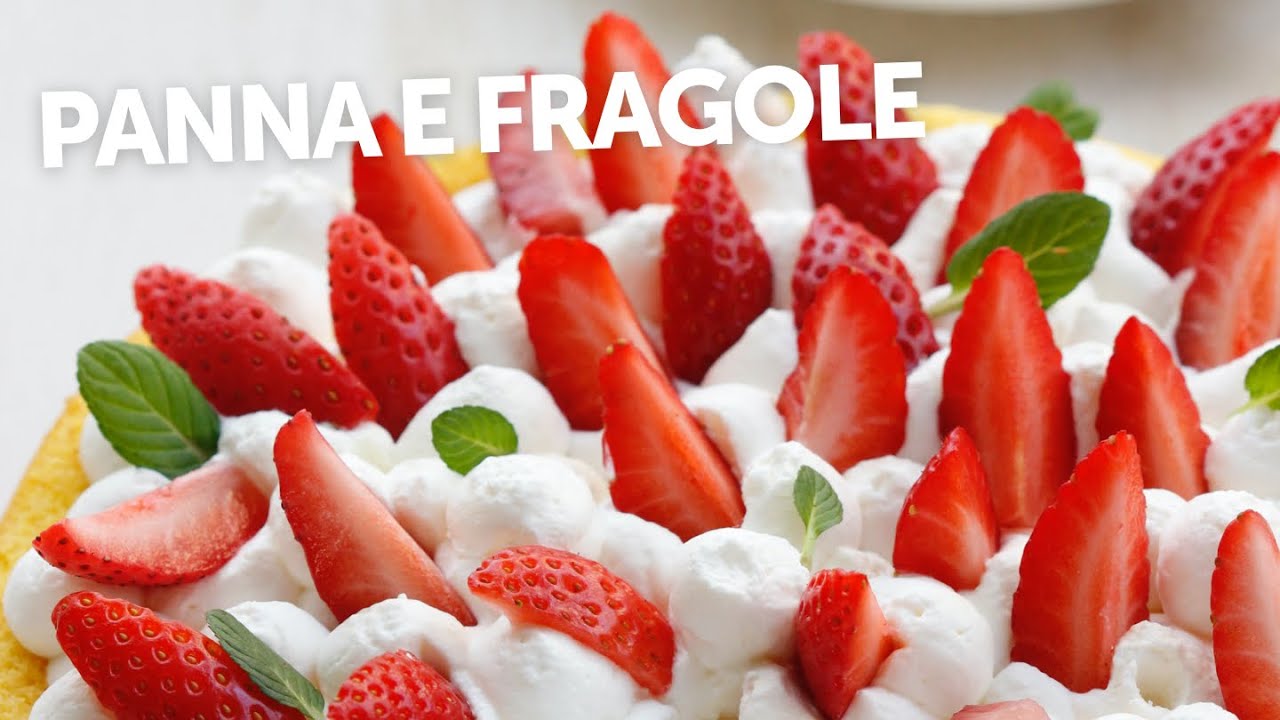 Questa torta ti farà impazzire 😍 2 ingredienti, panna e fragole!