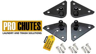 10mm Ball Stud Bracket Kit for Gas Struts | 4 Flat Mounts with Stainless Steel Screws