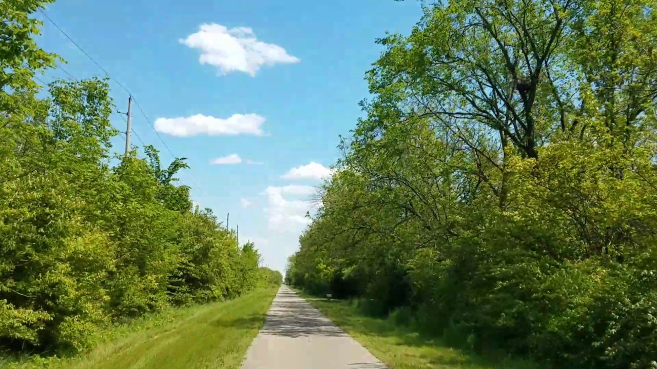 The Wolf Creek Rail Trail Bike Path South of Beautiful Brookville, Ohio