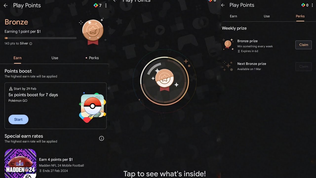 play point bronze prize claim