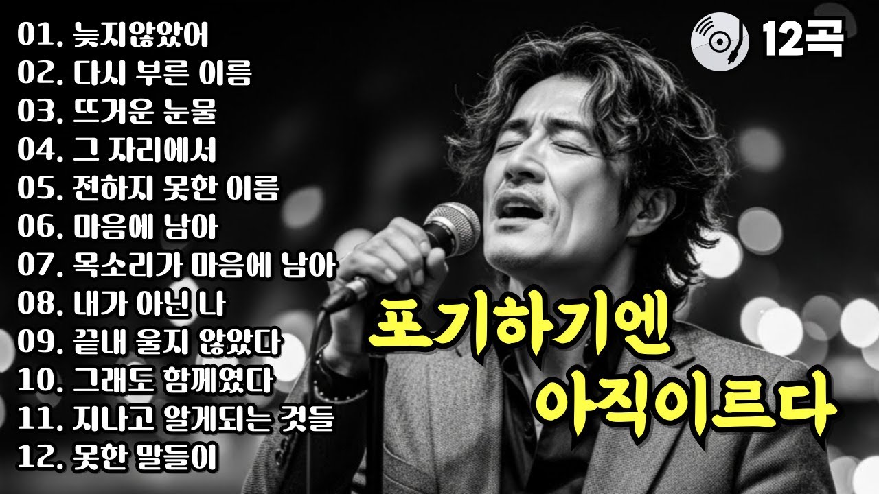 ✨포기하기엔 아직이르다 | 잘 버텼다 | 중년의 마음을 울리는 감성발라드 12곡 모음
