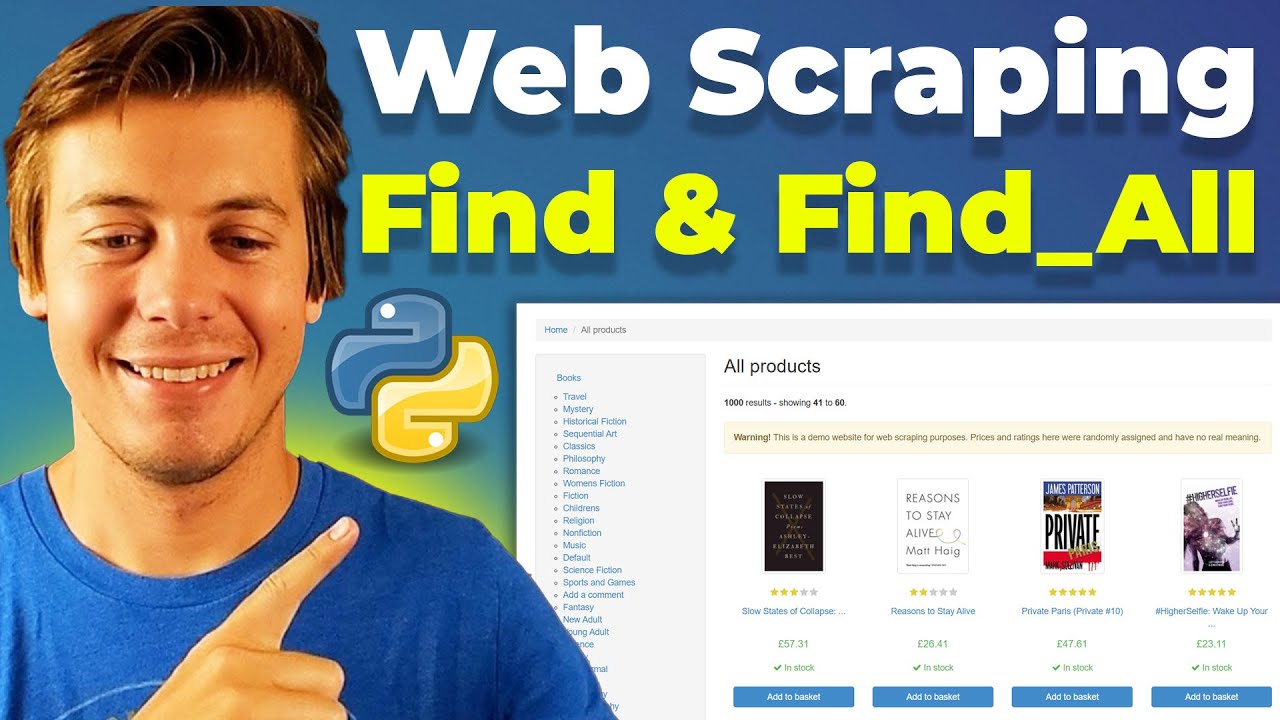 Scrape Websites in Python with BeautifulSoup Find and Find_all