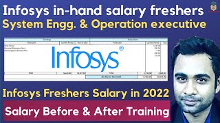 Infosys in-hand salary for freshers in 2022 | Infosys salary slip | SE & OE Role