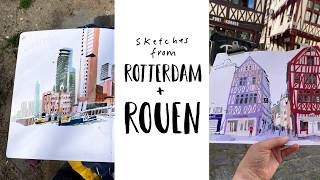 Sketchbook tour - old and new architecture in France and the Netherlands