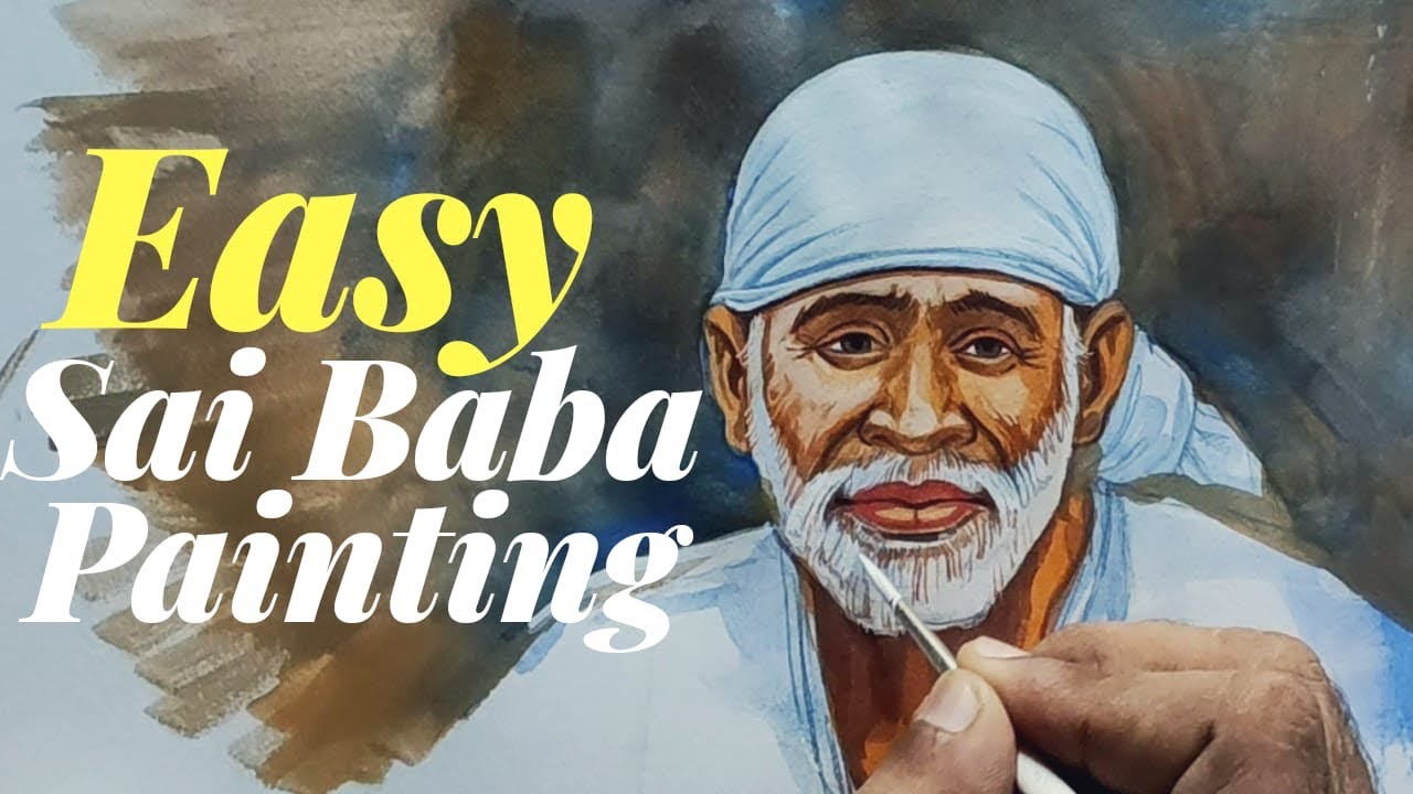 Saibaba painting | saibaba drawing | Saibaba - YouTube