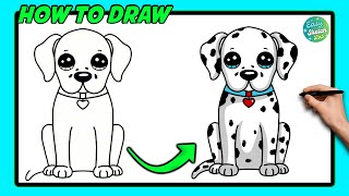 How to Draw a Cute Dalmatian | Step-by-Step Tutorial