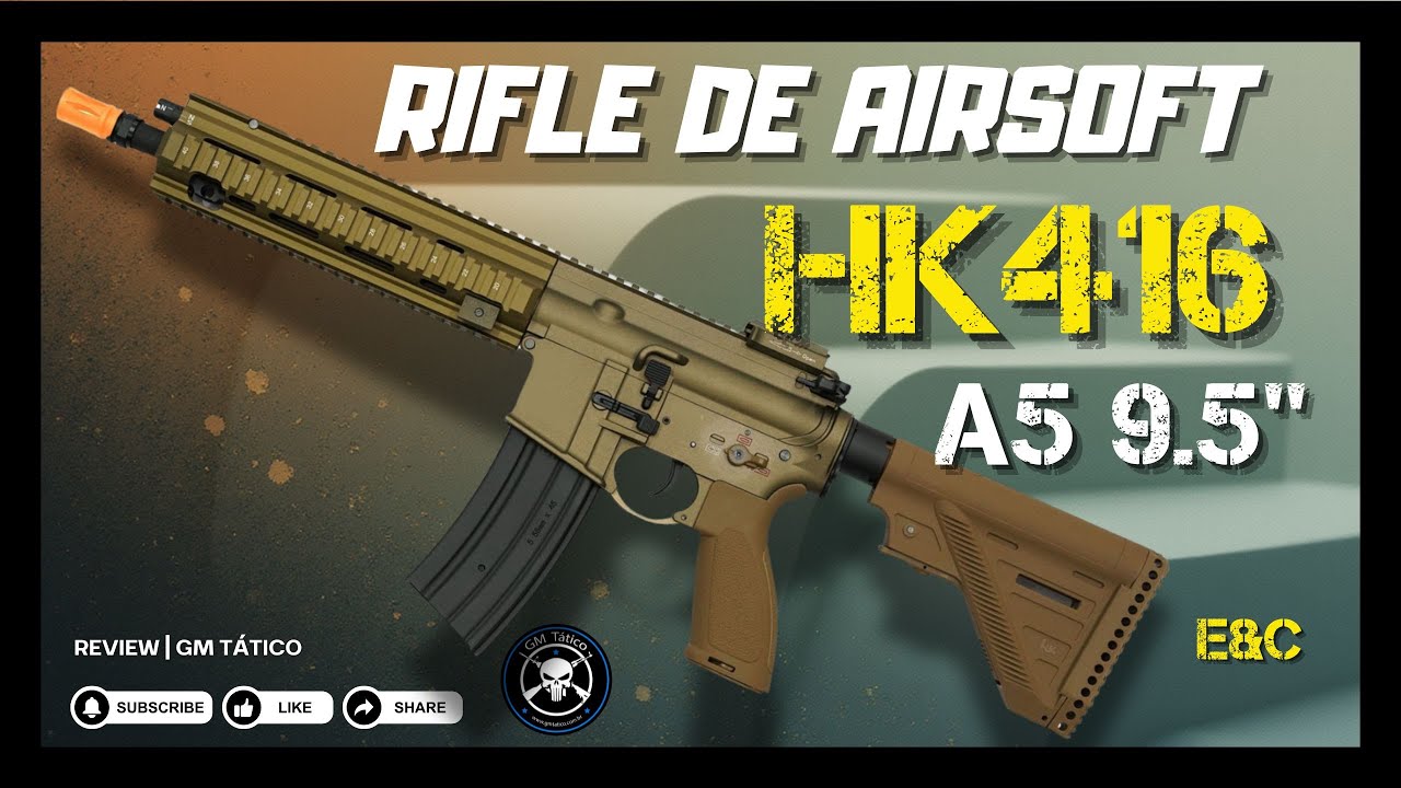 AIRSOFT HK416 A5 E&C FULL METAL REVIEW COMPLETO! | GM TATICO