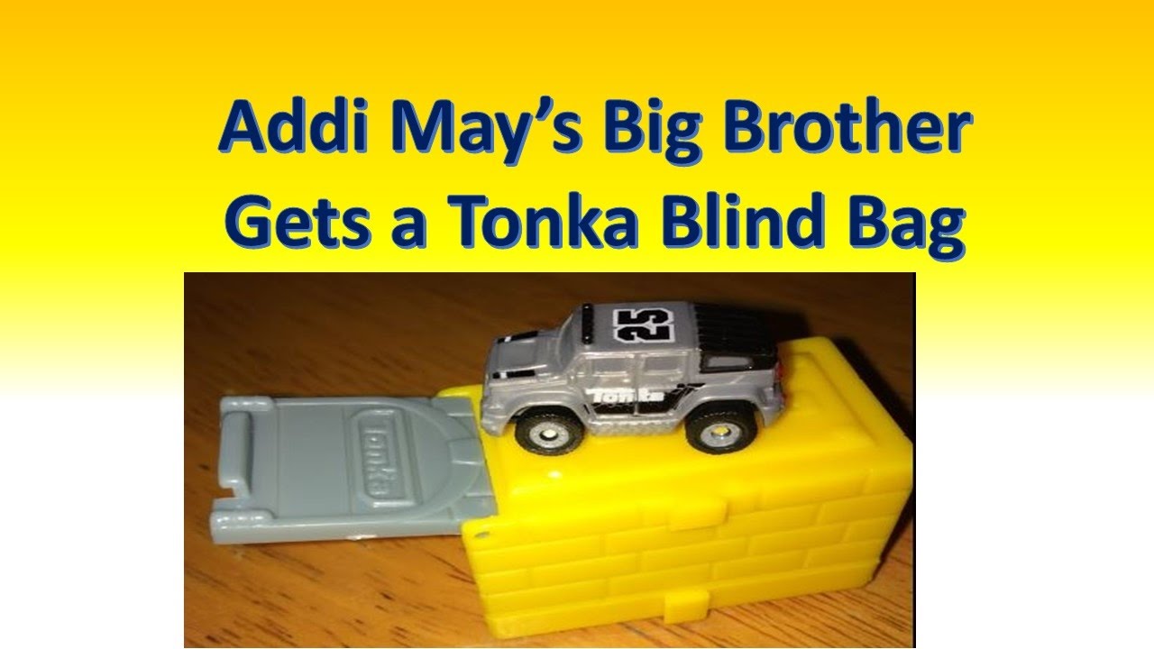Addi May's Big Brother Griffin Opens A Tonka Blind Bag