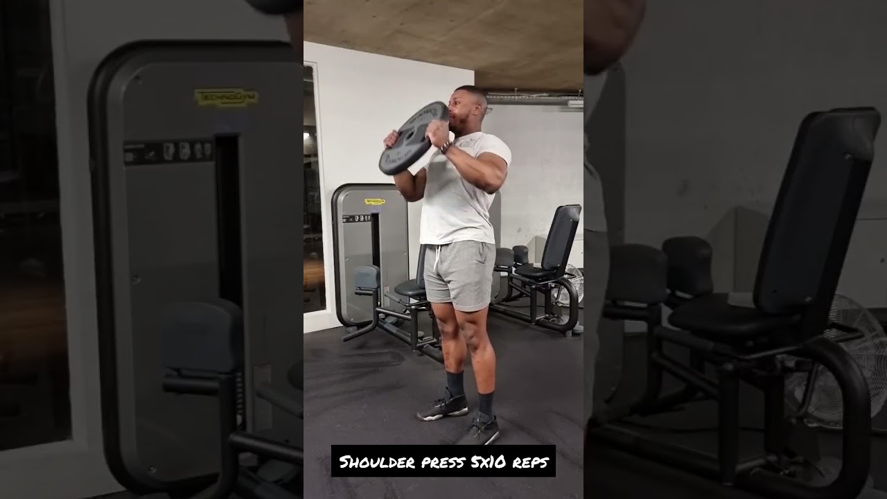 GREAT SHOULDER WORKOUT WITH A 20KG PLATE 🇶🇦🔥 