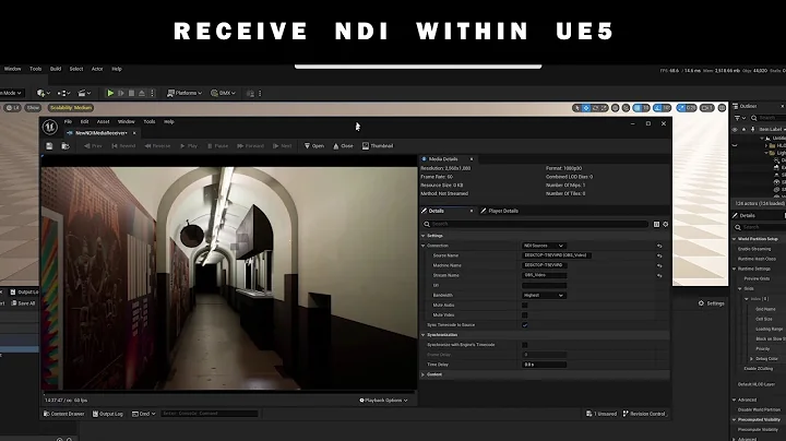 Receive NDI source in UE - Unreal Engine 5 Tutorial